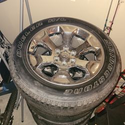 Factory Set Of 4 Rims And Tires Off A 2020 Dodge Ram Bighorn