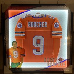 Adam Sandler Signed Water boy Bobby Boucher Jersey Framed Lighted