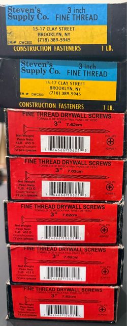 7 lbs. 3” Fine Drywall Screws NEW