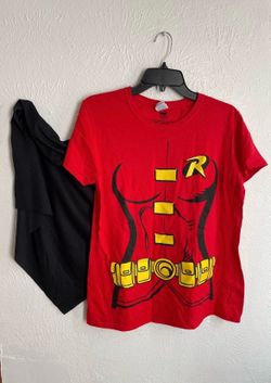 DC Heroes Robin Cape Women's Costume Tee Shirt Size Large
