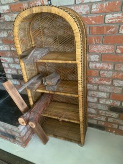 Vintage wicker shelving (no holding or reserving)