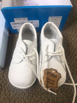 White boy shoes size 3 for Baptism