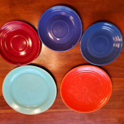 Vintage Bauer Pottery Plates and Saucers