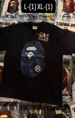 BAPE tees with tags L and Xl