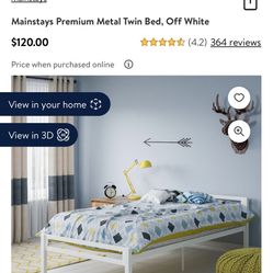 Twin Bed Frame and Mattress 