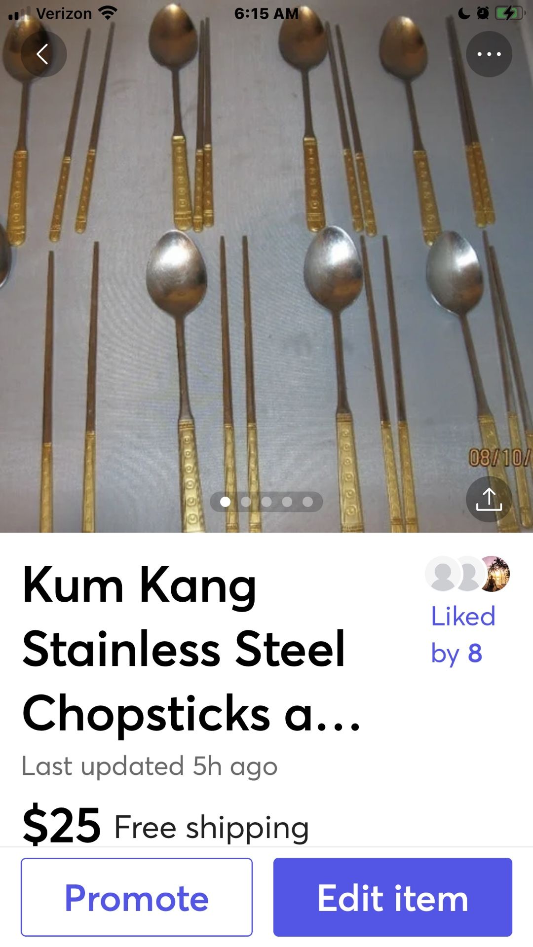 9 Count Stainless Steel Chopsticks & Soup Spoons