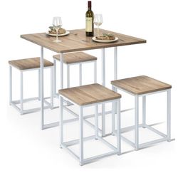 5-Piece Compact Dining Table Set 