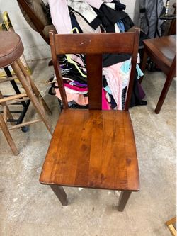 2 wooden chairs