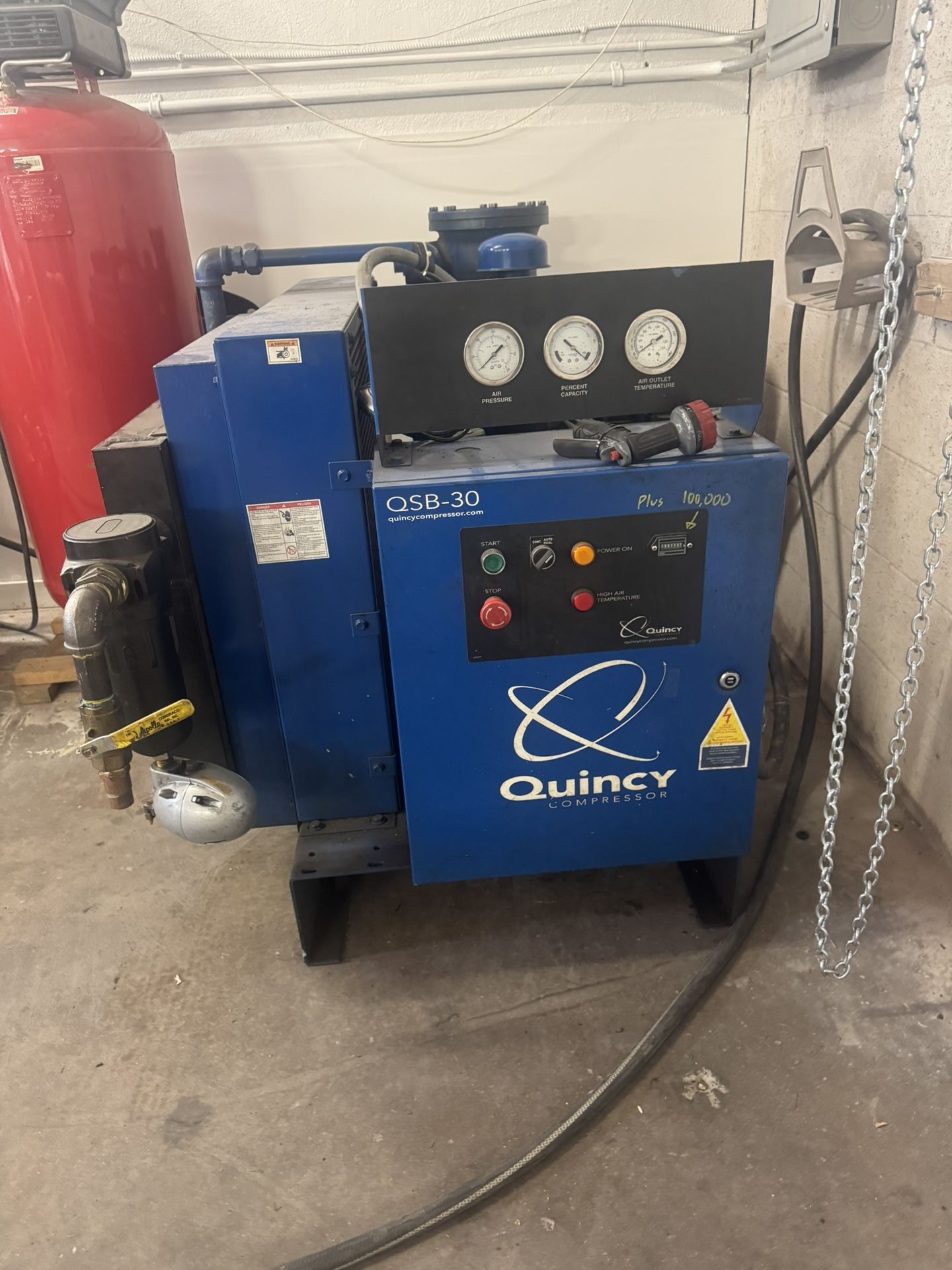 Quincy Qsb-30 Air Compressor With Drier And Tank
