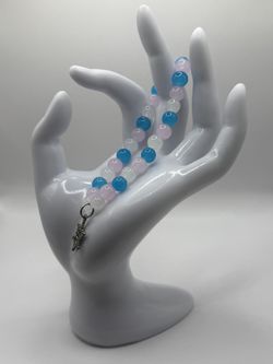 Pastel Winter Snowflake Beaded Bracelet