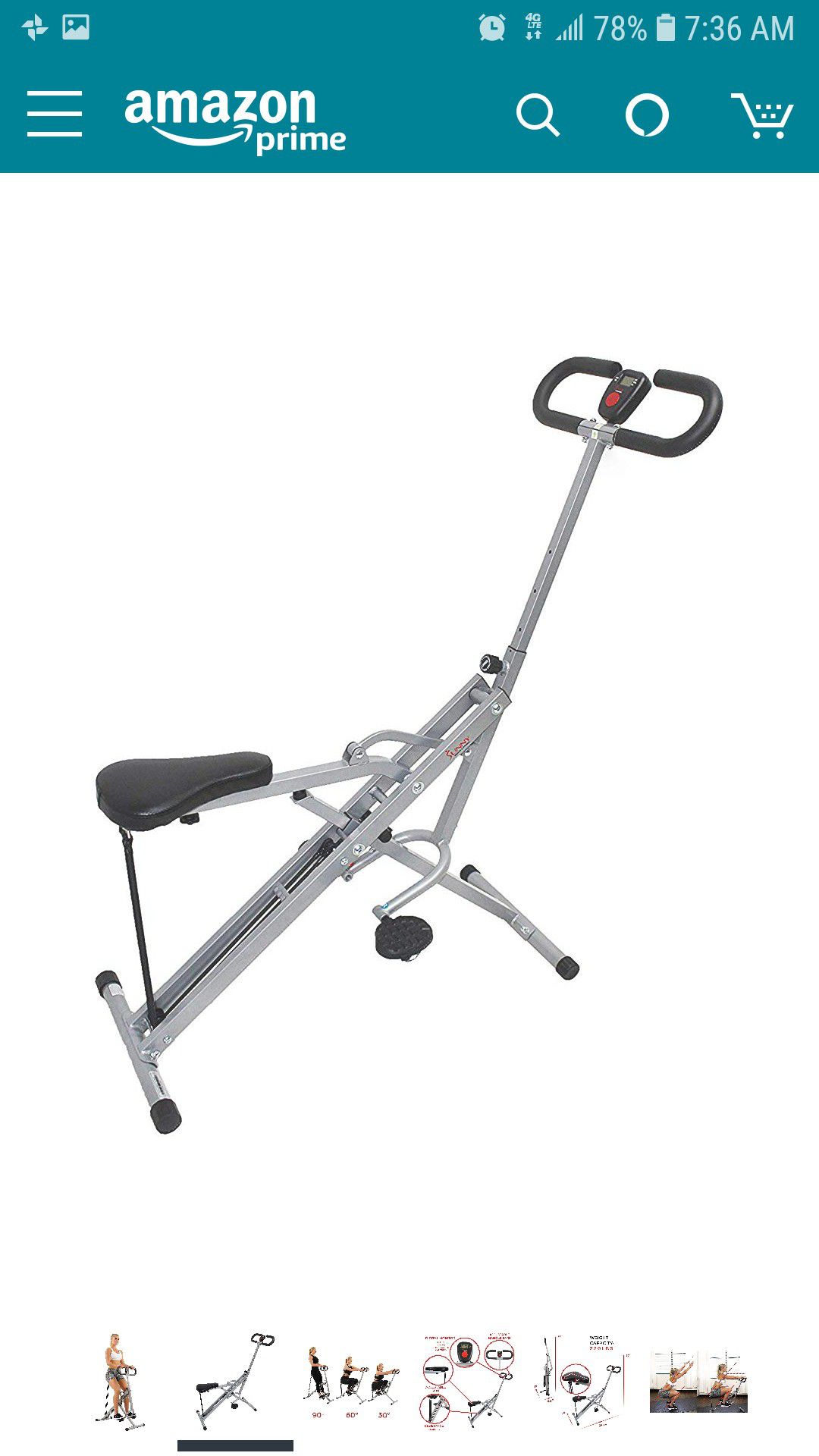 Sunny Health & Fitness Squat Assist Row-N-Ride Trainer for Squats