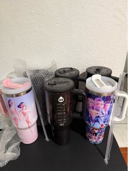 40 oz Stainless Steel Insulated Tumbler (with Handle, Straw, and Lid)