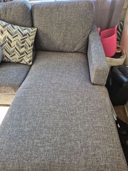 Dark Grey sofa reversible chaise