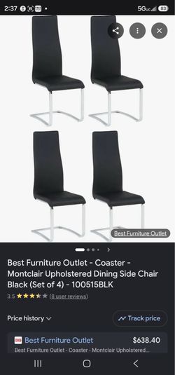 New in box black dining chairs