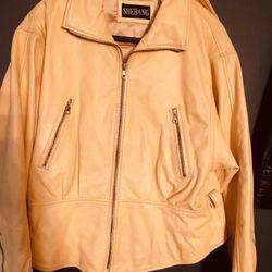 Brand new Women’s yellow leather coat