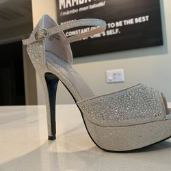 Camille La Vie rhinestone and glitter heels