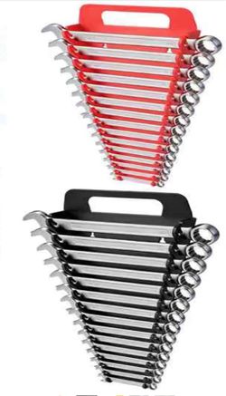 Magnetic Wrench Organizer Toolbox Holder - 2-Pack SAE 1/4'' to 1-1/16'', Total Hold 30 Slots Wrench Holders Ratchet Wrench Organizers(Wrench not Inclu