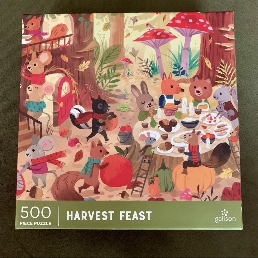 Galison 500 piece puzzle HARVEST FEAST 
