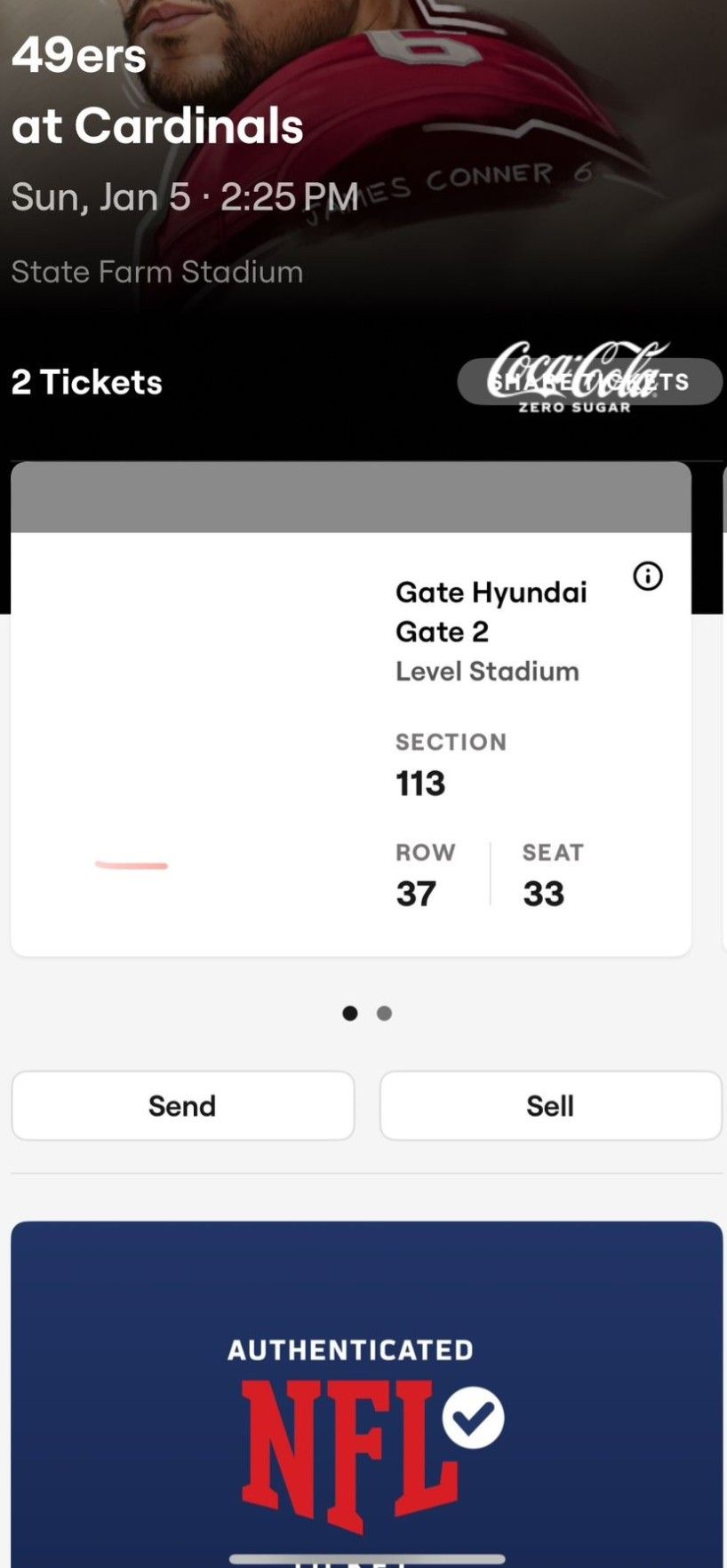 Arizona Cardinals Vs San Francisco 49ers Lowers Tickets