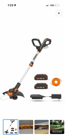Selling a WORX Cordless String Trimmer & Lawn Edger (Model WG163, 20V GT 3.0). Lightweight, convenient, and highly maneuverable tool designed for easy