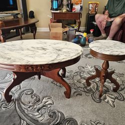 Antique Vintage Italian Coffee Table And End Table