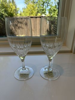 Set of 8 Crystal Iced Beverage glasses - Vera Wang - NEW!!