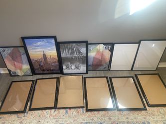 Picture & Poster Frames - Lot Of 12 Frames - Some Plastic & Some Metal