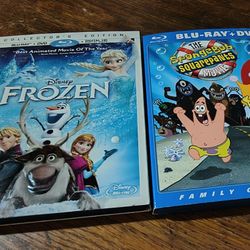 4 Dvd's, Frozen, Rio, SpongeBob And Charlie Brown 