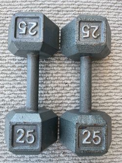 25lb & 15lb dumbbell set