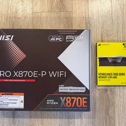 NEW MSI X870E AM5 MOTHERBOARD +  32GB DDR5 RAM BUNDLE