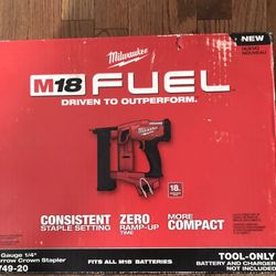 Milwaukee Fuel M18 18GA Narrow Crown Stapler $200 Firm Cash Olny 