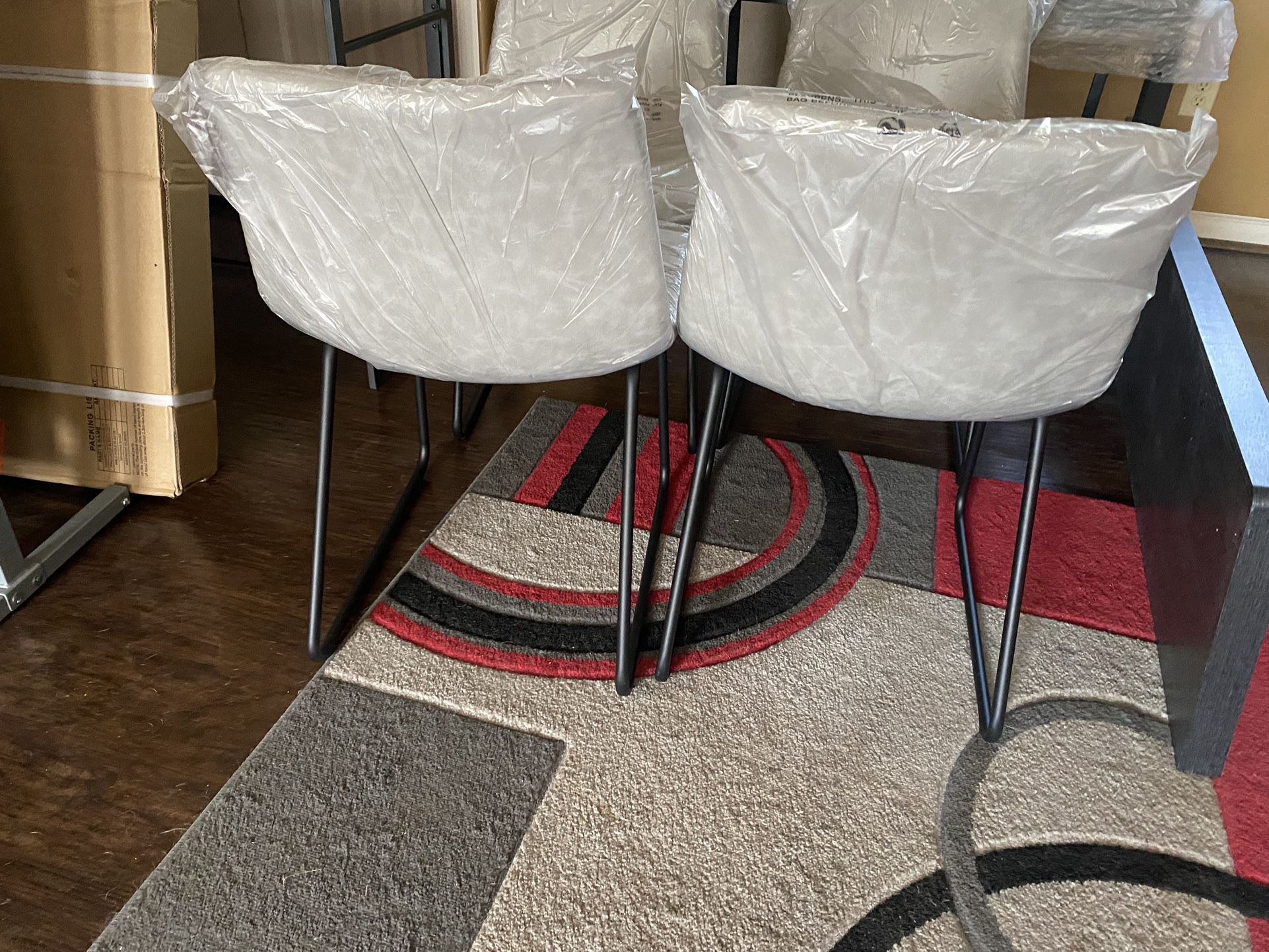 Leathersoft Set 4 Modern Chairs -Kohls