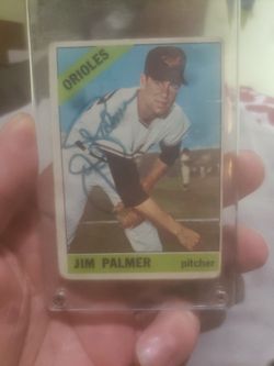 JIM PALMER 1966 TOPPS RC JIM PALMER AUTOGRAPH