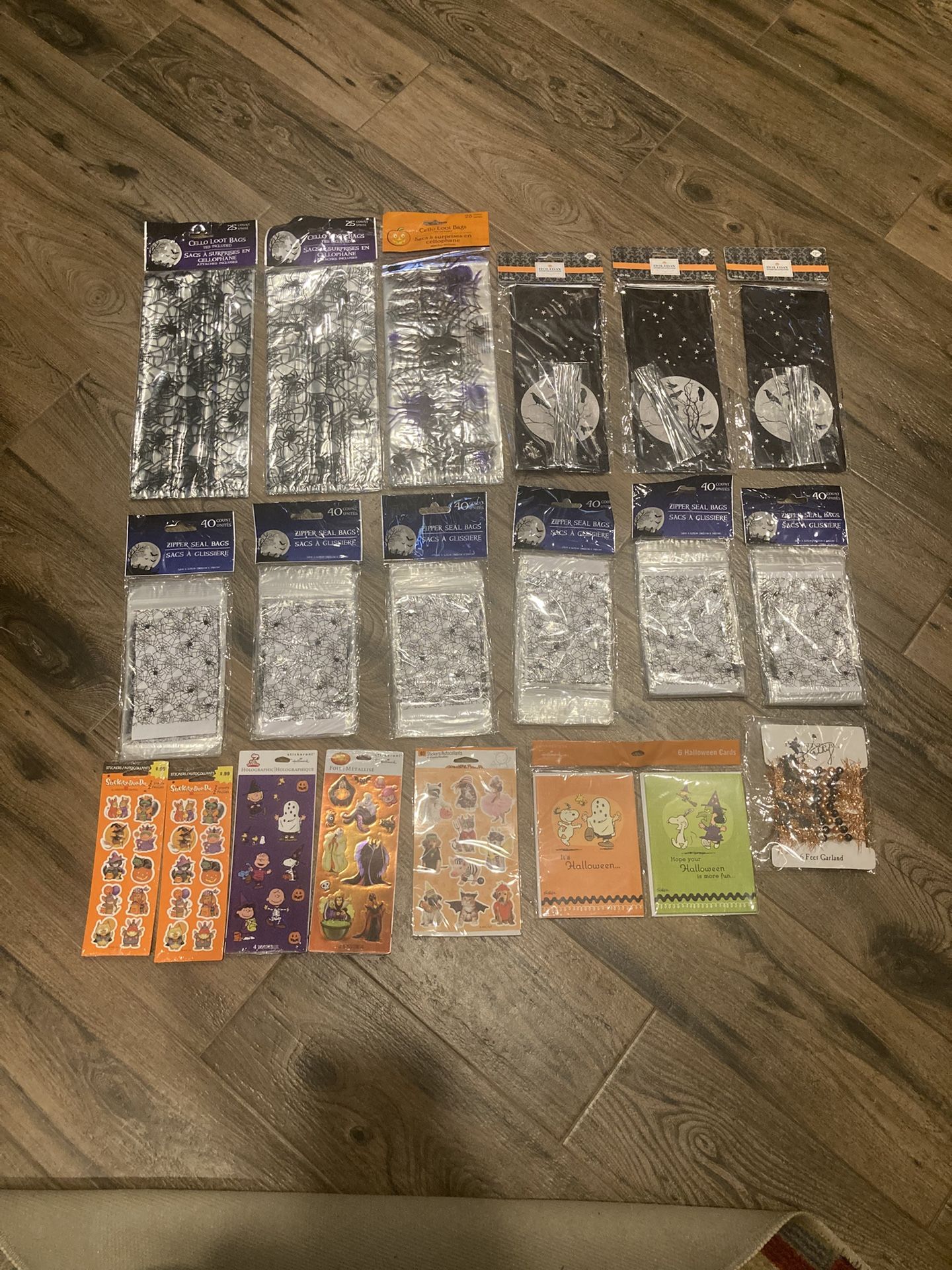 Lot Of Halloween Treat Bags And Some Stickers