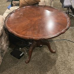 Antique Dark Brown Round Table