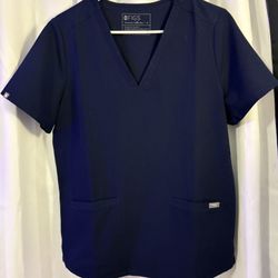 Figs Navy blue Double Pocket Medium Scrub Top Women’s