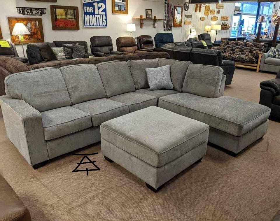 Altari Alloy Sectional And Ottoman $10 Down Payment And Financing Available