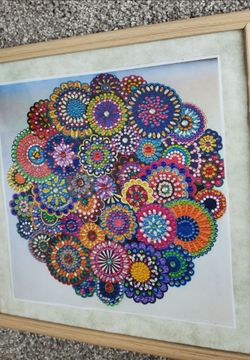 Diamond art with fabric mat 12 x12 frame  new