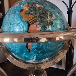  Alexander KALIFANO Gemstone Globe -  Commander Stand - Lapis Ocean