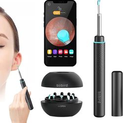 Pro Ear Wax Removal Ear Cleaner Tool Wireless Earwax Remover Metal Design Smart Visual Ear Otoscope 1080P HD Camera Scope Ear Inspection 6 LED Lights