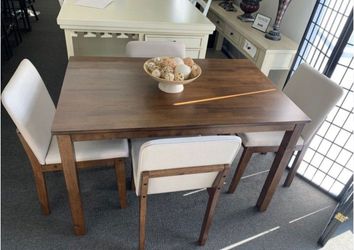 Dining Set, Table And 4 Chairs 