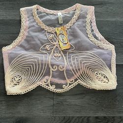 Brand New  Beautiful Crop Top Size S/M Light Pink