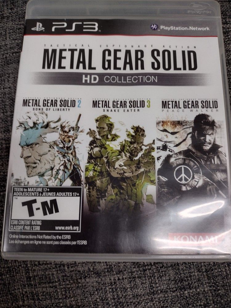 Vintage Medel Gear PS3 Game