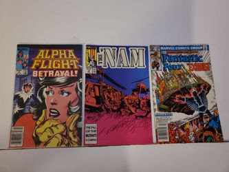 Marvel Comics Mixed Lot Comic Book Lot  Alpha Flight, The 'Nam, Fantastic Four