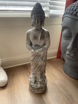 Standing Buddha Stone Statue
