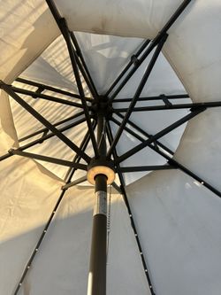 Patio Umbrella SolarLED Cream 9.5’  $79