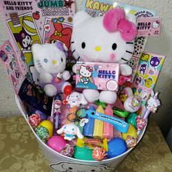 HELLO KITTY EASTER BASKET. ( PICK UP IN MODESTO.)