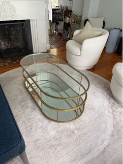 Glass coffee table