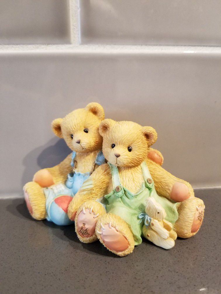 Cherished Teddies Figurine, Travis and Tucker, We're In This Together