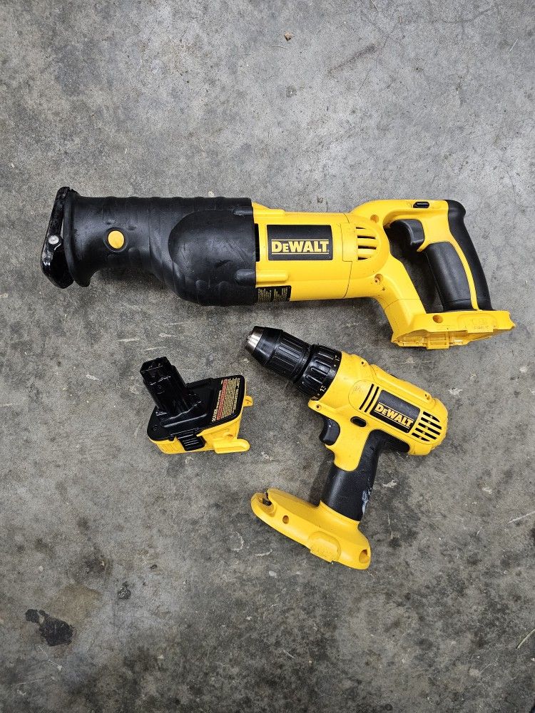 Dewalt recipicating saw & Drill with adapter